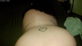 Pounding her with a backshot