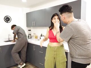 My wife got stuck on the washing machine and the BIG DONG plumber helped her out!