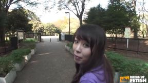 Japanese teen blows cock in a bus after walking with a vibrator in pants