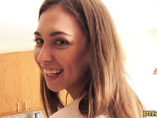 DTFSluts - Lascivious Doxy Riley Reid Bangs James Deen in the Kitchen