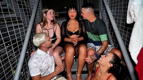 free 3 slutty milfs and 2 big cocks join in an animated orgy