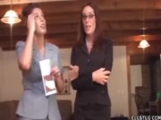 Horny Ladies Tag Team A Cock