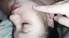 fucking the bitch&#039;s face, masturbating me and filling her with creampie