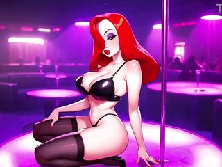 Jessica from Who Framed Roger Rabbit Striptease! Teasing Bib Breasts Ai Free