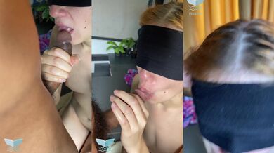 Hotwife gets her first real cock sucked on their Tinder date