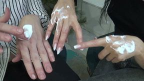 Your sparm cover all our hands