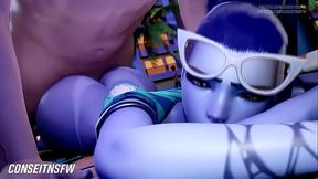 Widowmaker gets a deep dicking