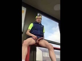 Public Cock Show in Metro Station - Amateur Big Dick Twink