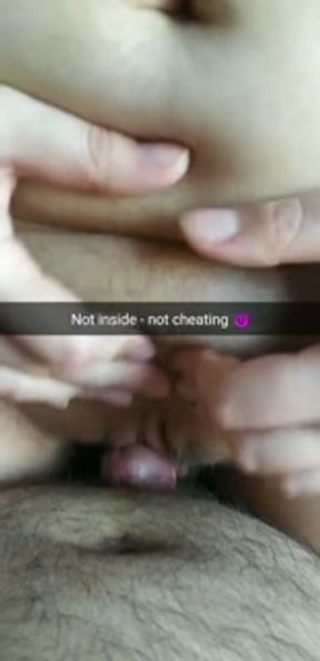 [Snapchat.Cuckold] Not inside - not cheating.