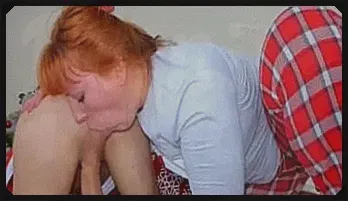 Voluptuous Redhead MILF Surprises Santa with Big Cock Milking