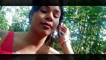 TS Angelique - Blowjob in public