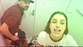 Young woman fucked in the bathroom at the party!