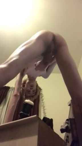 Horny British teen fucking fleshlight and moaning