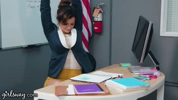 Becky Bandini's Red Hot Seduction with Her MILF Teacher
