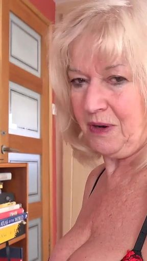 Auntjudys - Your 69yo Busty GILF Stepmom Louise Catches You Watching Mature Porn