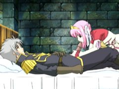 Cute hentai Princess sucking a stiff dick in the dungeon