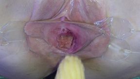 Wide Open Cocked Pussy Mechanically Fucked From Very Close 1