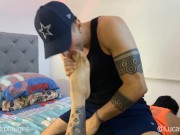 I enjoy my straight roommate in my bed