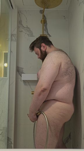Chub showering in Poland