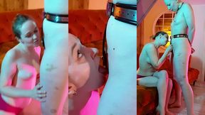 faeriewillow delights in teasing me while i am locked securely in my steel chastity belt and scarlotrose enjoys the show whil...