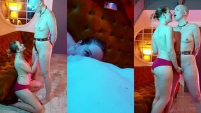 faeriewillow delights in teasing me while i am locked securely in my steel chastity belt and scarlotrose enjoys the show whil...