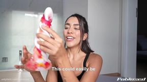 Latina babe plays with her kinky sex toys