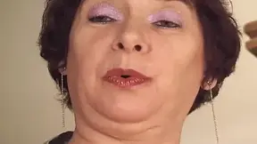 Nasty French cougar plays with big toys in solo action