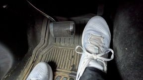 Pedal Pumping POV - Light Blue Sneakers Foot Tease in SUV - Shoe Fetish - Kylie Jacobsx - MP4 720p HD