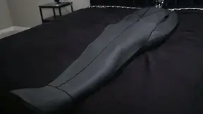 Slave Roxy Hooded and Bound in Bondage Sack