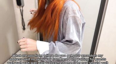 For Christmas Called a Whore and Step-Sister Came - Fucked her Tiny Pussy and Cum on her Ass - English Subtitles