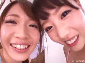 Japanese Babes' Natural Tits Look Hot & Sexy in POV Action