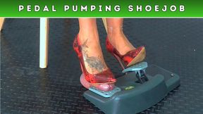 Pedal Pumping The Cum From Your Balls In My Red Snakeskin Heels & Red Ombre Stilettos (178) - Cock Cam - Cock Trampling Trample Shoejob Footjob FemDom