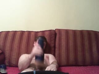 Playing with my blue fleshlight during the time that watching pron