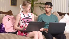 ”Introverted virgin guy fucks the most popular teen cheerleader Melody Marks”
