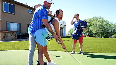 BRAZZERS - Luna Star Sneaks Around With The Golf Coach & Gets Fucked In The Arse Under Her Husband's Nose