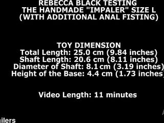 Rebecca Ebony Testing The Handmade "Impaler" Size L (With Supplementary Anal Fisting) TWT075