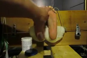 Ticklish Young Asian Jock Has Toes Immobilized and Tickled to