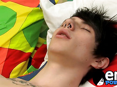 Dylan Scouville wanks his hard dick and blows a hot load