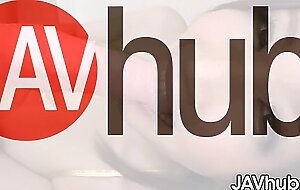 JAVHUB Mikuni Maisaki masturbates then gets fucked hard