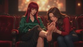 Foot Fetish Stories #5: Crimson Hime Cut Cinema Sole Confession