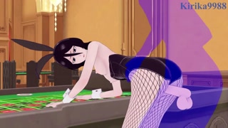 Rukia Kuchiki (Bunny Girl ver.) and I have intense sex in the casino. - BLEACH Hentai