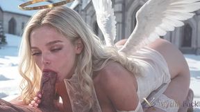 i fucked an innocent blond angel girl with my big black cock right inside the church!! me and my friend tore her tiny holes and her fluffy wings apart!! [ai]