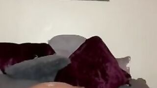 Cougar having fun with sex toy and then getting nailed with a Louisville slugger