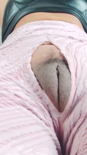 Latina wets her leggings for you!   Clip 1