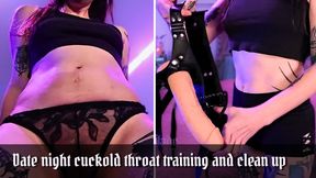 Cuckold Training: Suck my strap on if you want to clean up cum