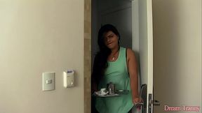 Trans Babe Susie Vicentini Jerks Off While a Guy Fingers Her Butthole