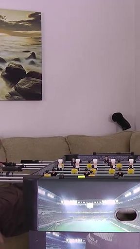Two best friends navigate this comedic Strip Foosball game   Clip 1