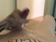 Young guy uses mates cum as lube