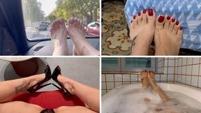 FOOT TEASE - Many videos in one video (MP4-HD 1080p)