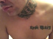 Big dick gets jerked in the bathroom until cum